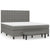 Box Spring Bed with Mattress Dark Grey 153x203 cm Queen Size Fabric