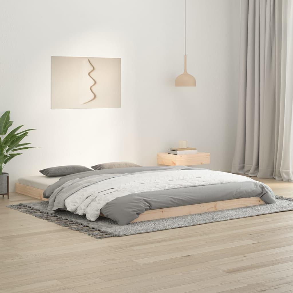 Bed Frame without Mattress 150x200 cm Solid Wood Pine