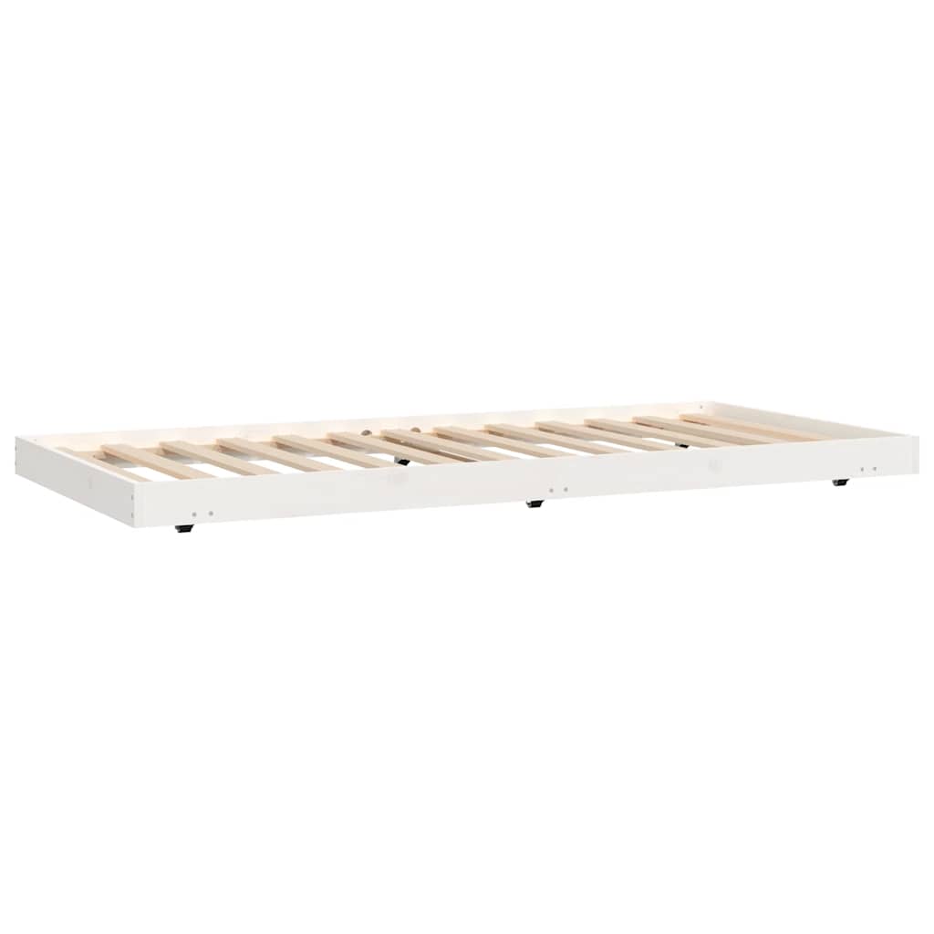 Bed Frame without Mattress White 90x190 cm Solid Wood Pine