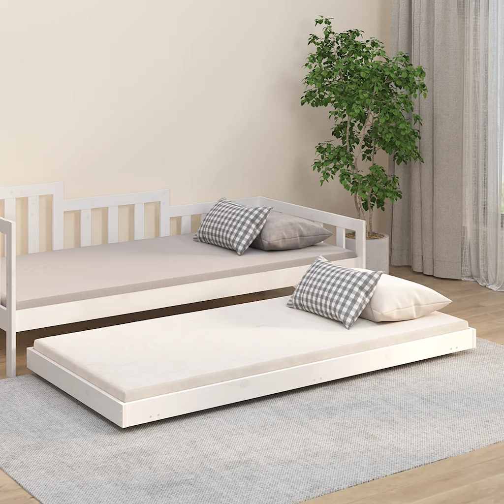 Bed Frame without Mattress White 90x190 cm Solid Wood Pine