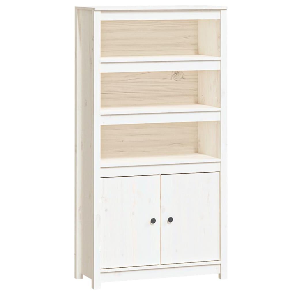 Highboard White 80x35x154 cm Solid Wood Pine