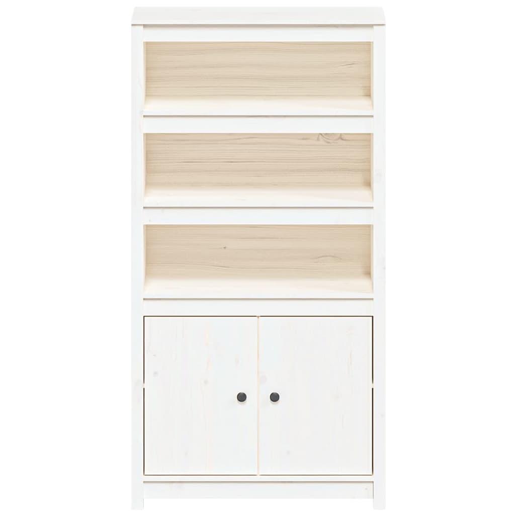 Highboard White 80x35x154 cm Solid Wood Pine