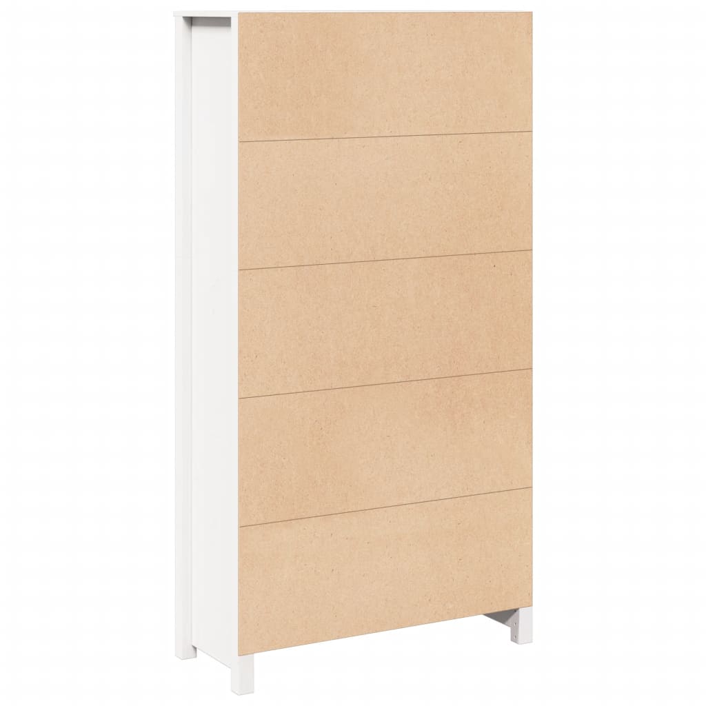 Highboard White 80x35x154 cm Solid Wood Pine