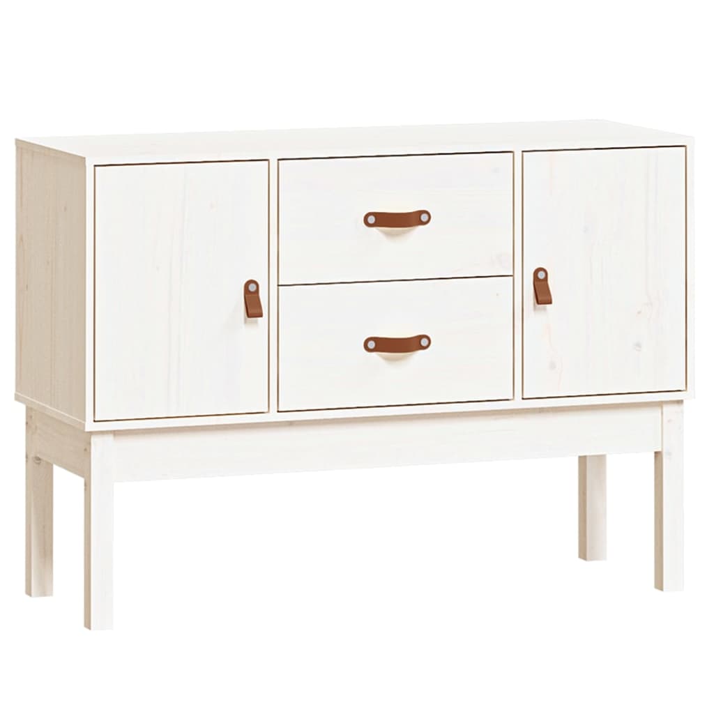 Sideboard White 110x40x78 cm Solid Wood Pine