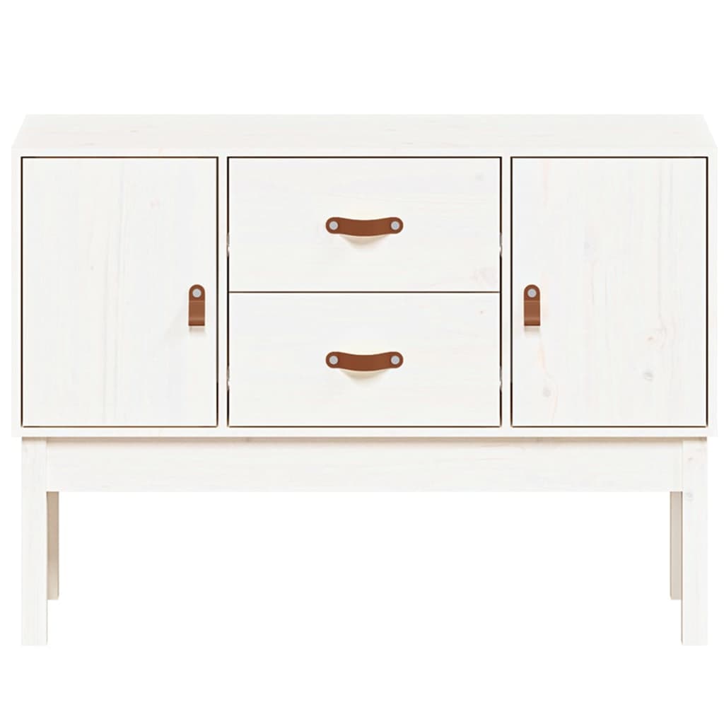 Sideboard White 110x40x78 cm Solid Wood Pine