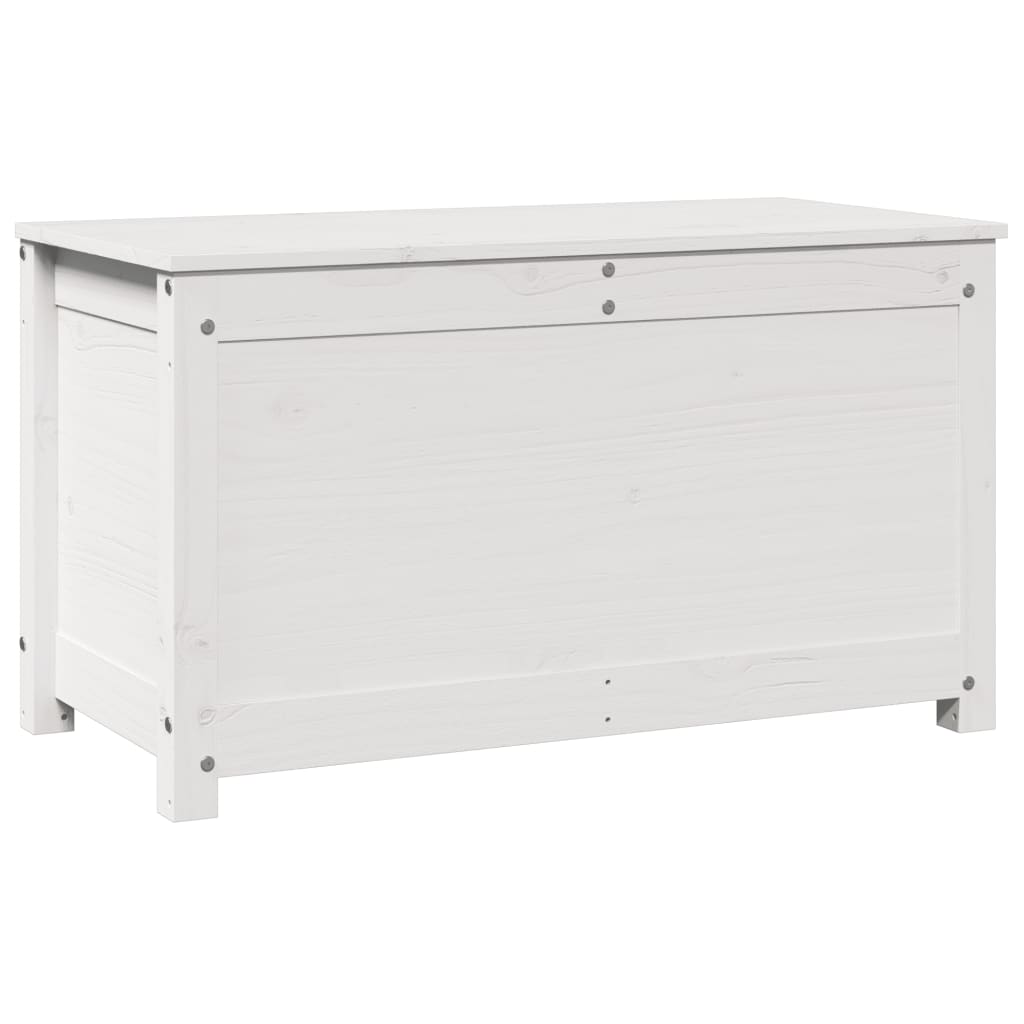 Storage Box White 80x40x45.5 cm Solid Wood Pine