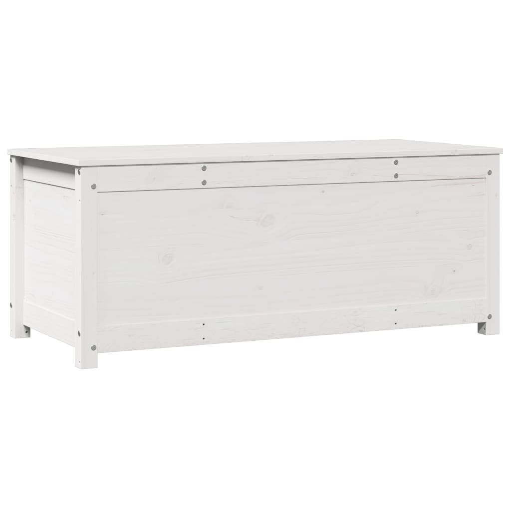 Storage Box White 110x50x45.5 cm Solid Wood Pine