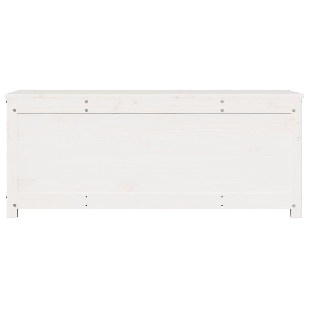 Storage Box White 110x50x45.5 cm Solid Wood Pine