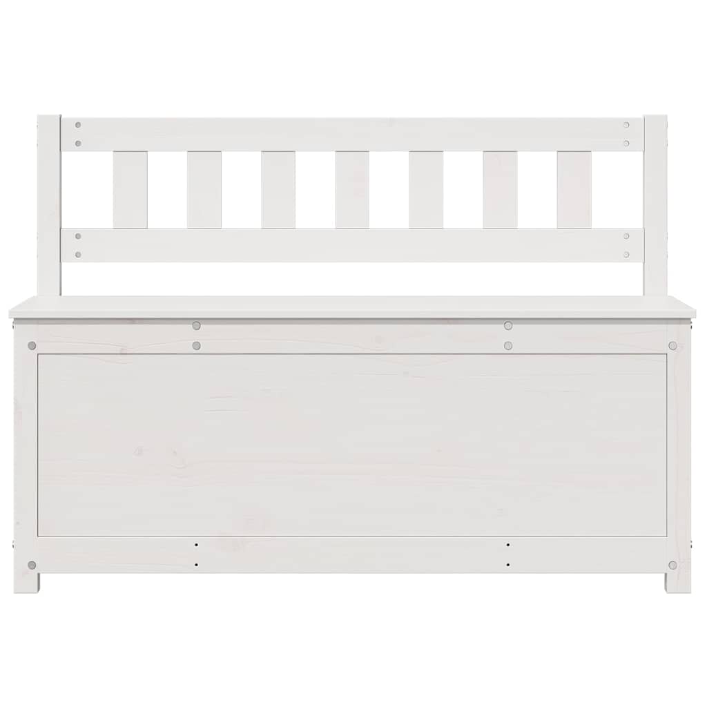 Bench White 110x41x76.5 cm Solid Wood Pine