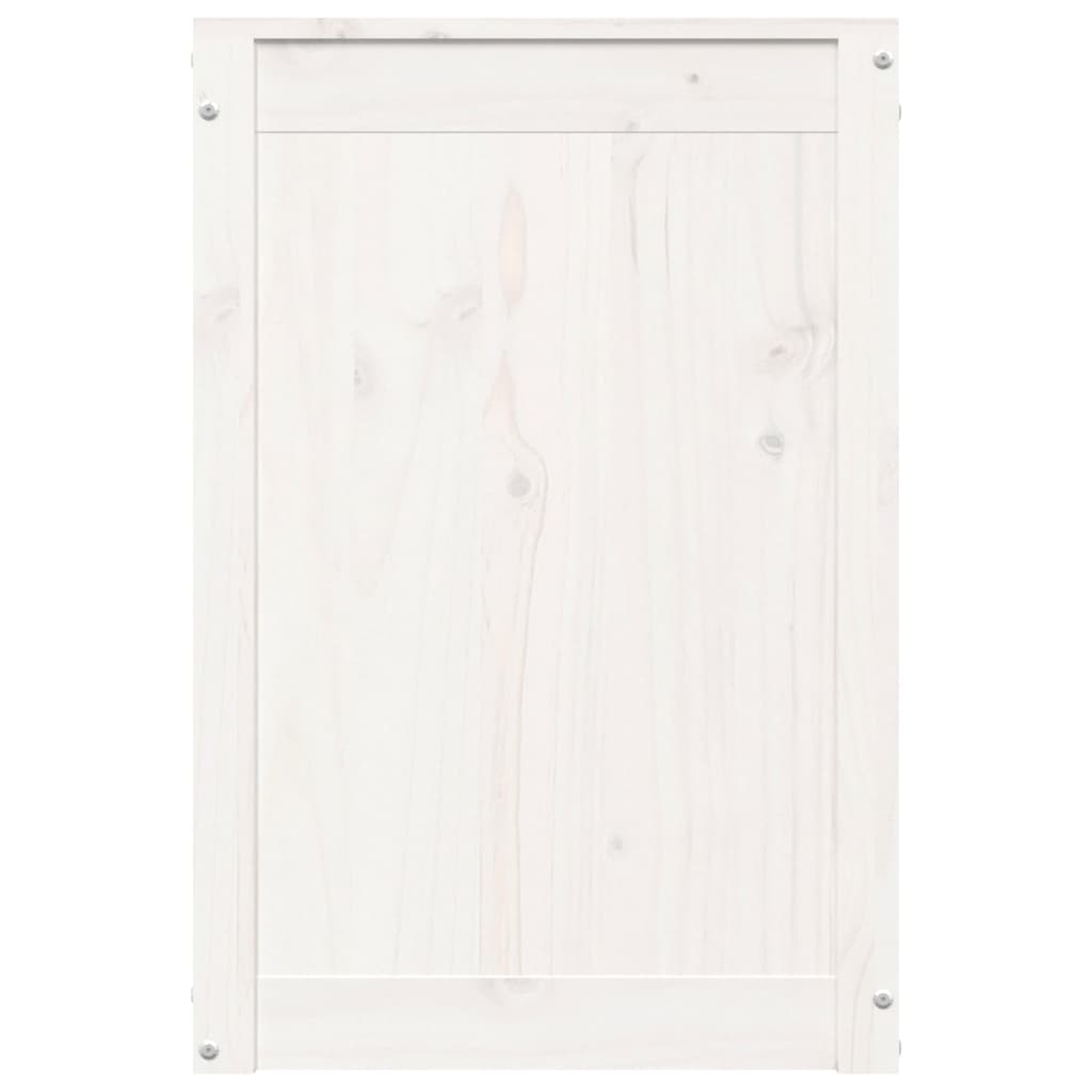 Laundry Box White 44x44x66 cm Solid Wood Pine