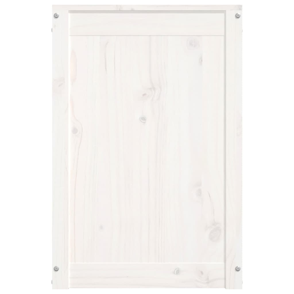 Laundry Box White 44x44x66 cm Solid Wood Pine