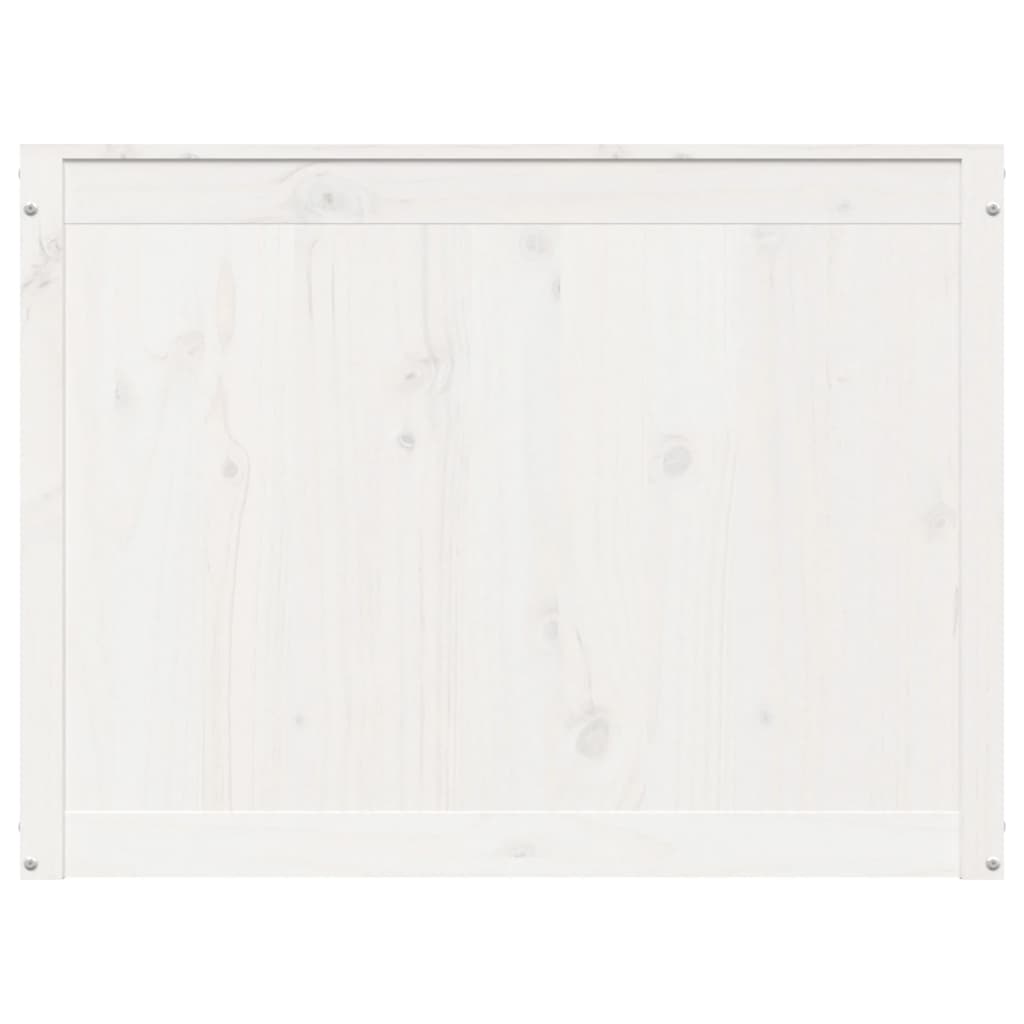 Laundry Box White 88.5x44x66 cm Solid Wood Pine