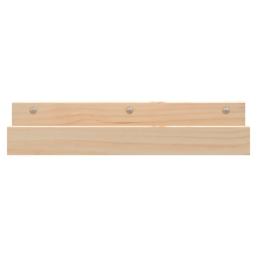 Wall Shelves 2 pcs 50x12x9 cm Solid Wood Pine