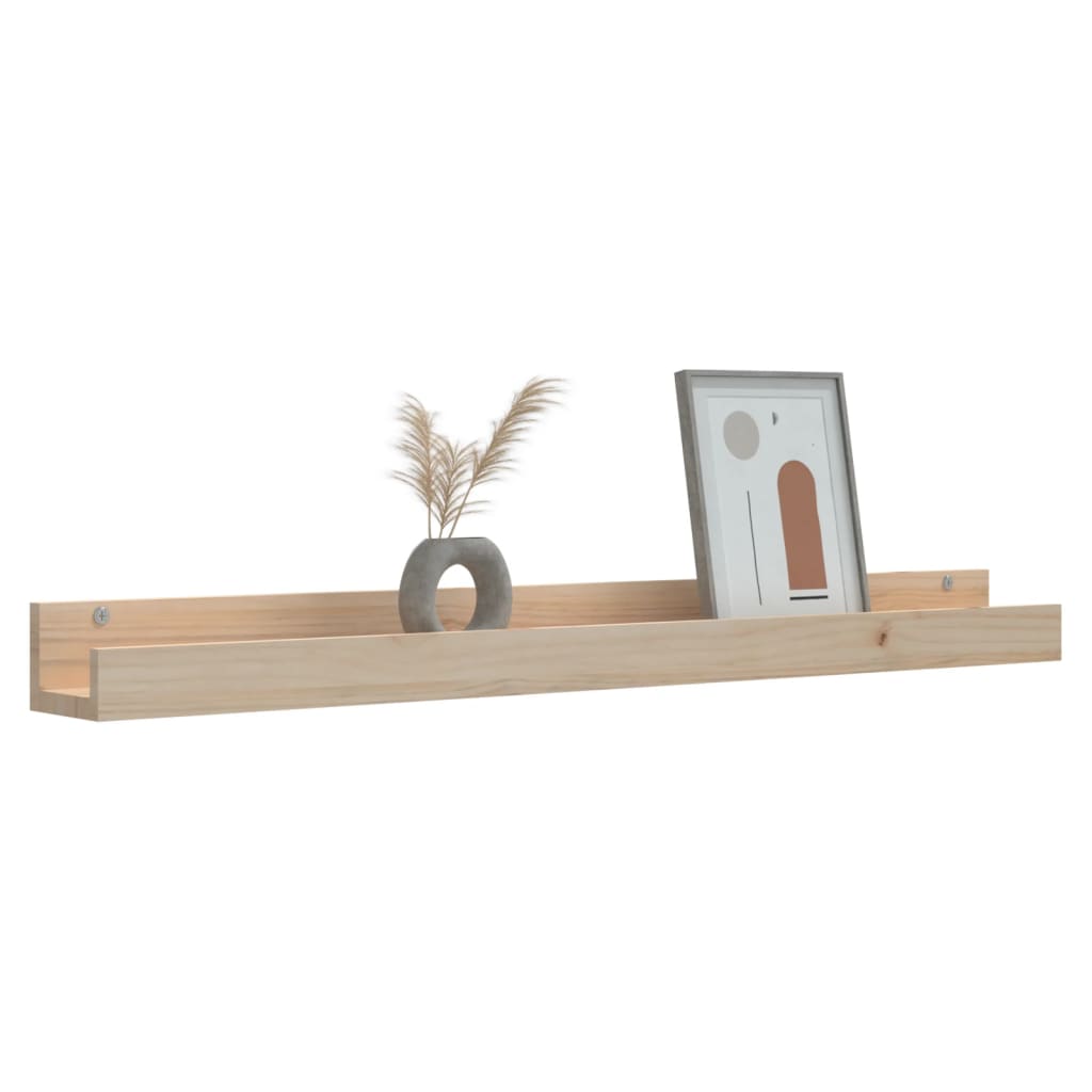 Wall Shelves 2 pcs 110x12x9 cm Solid Wood Pine