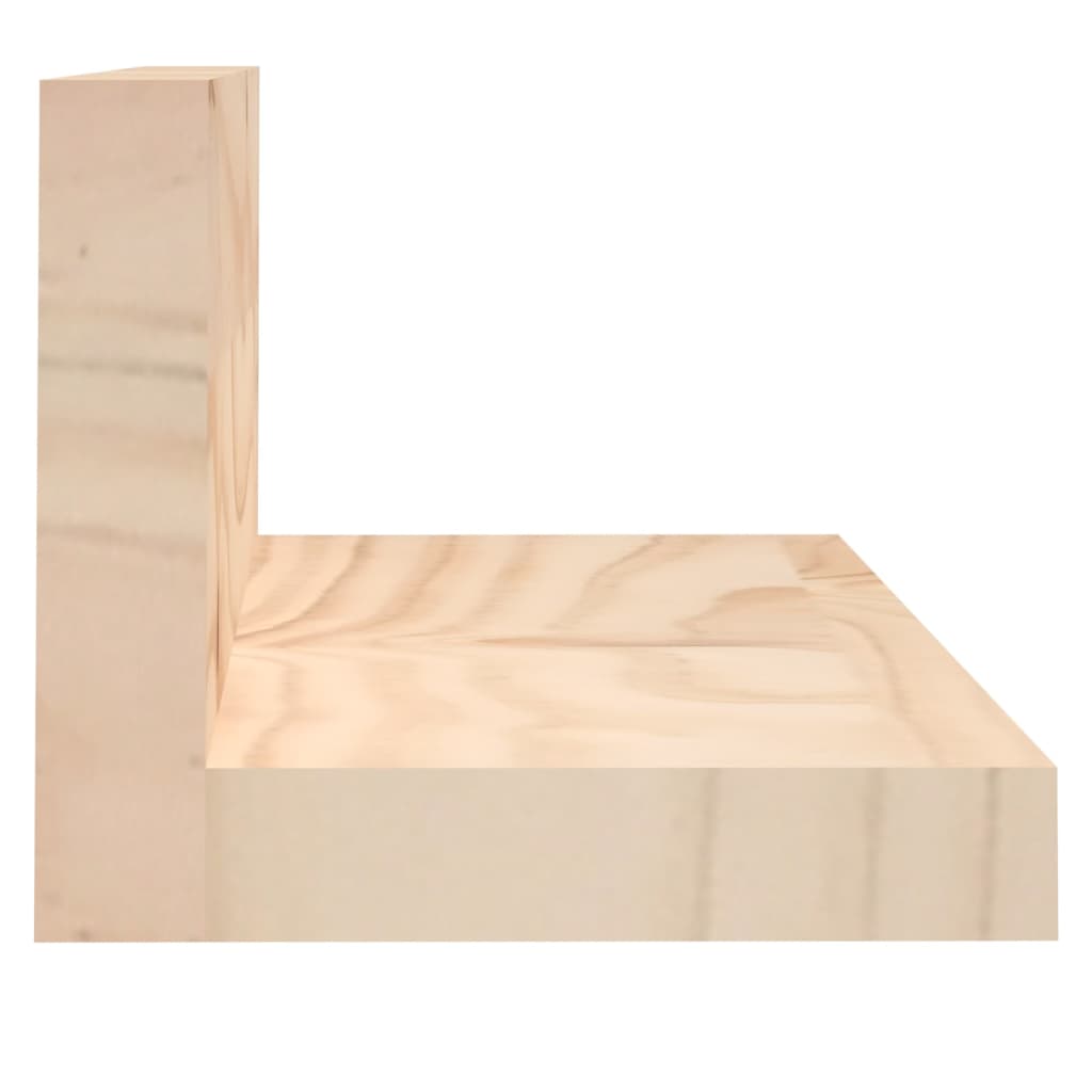 Wall Shelves 2 pcs 80x11x9 cm Solid Wood Pine