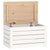 Storage Box White 59.5x36.5x33 cm Solid Wood Pine