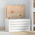 Storage Box White 59.5x36.5x33 cm Solid Wood Pine