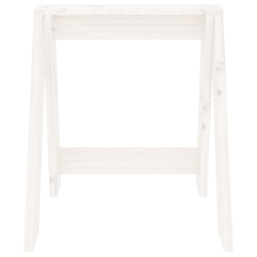 Stools 2 pcs White 40x40x45 cm Solid Wood Pine