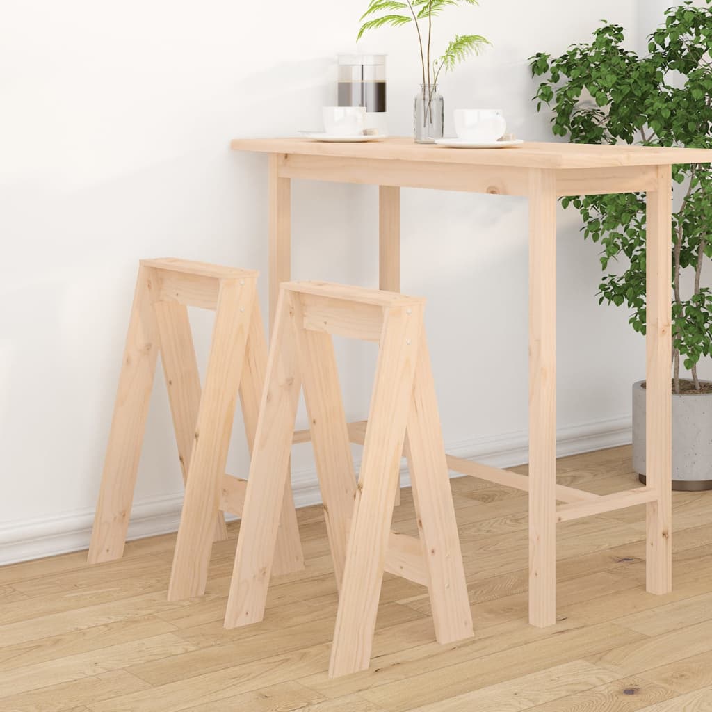 Stools 2 pcs 40x40x75 cm Solid Wood Pine