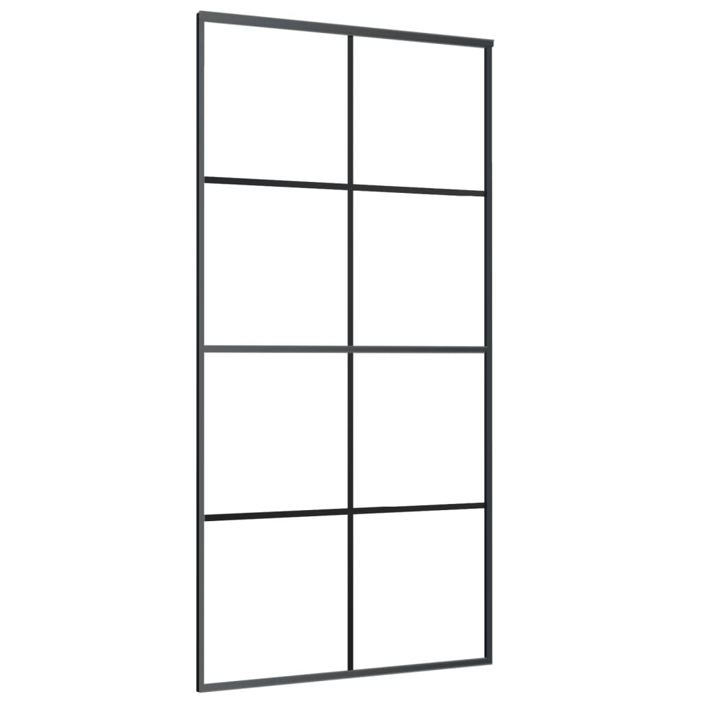 Sliding Door with Hardware Set 102.5x205 cm ESG Glass&Aluminium