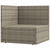 Garden Corner Sofa with Cushions Grey Poly Rattan