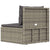 Garden Corner Sofa with Cushions Grey Poly Rattan