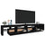 TV Cabinet with LED Lights Black 260x36.5x40 cm