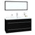 Bathroom Furniture Set Black Engineered Wood
