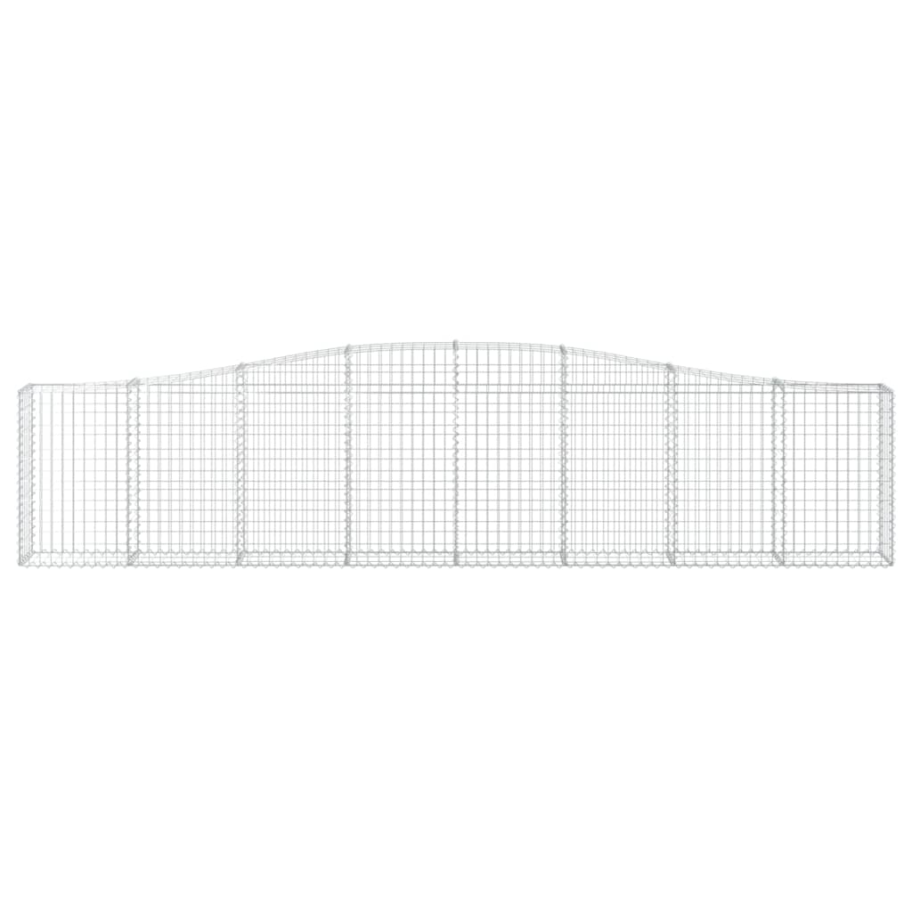 Arched Gabion Basket 400x30x80/100 cm Galvanised Iron