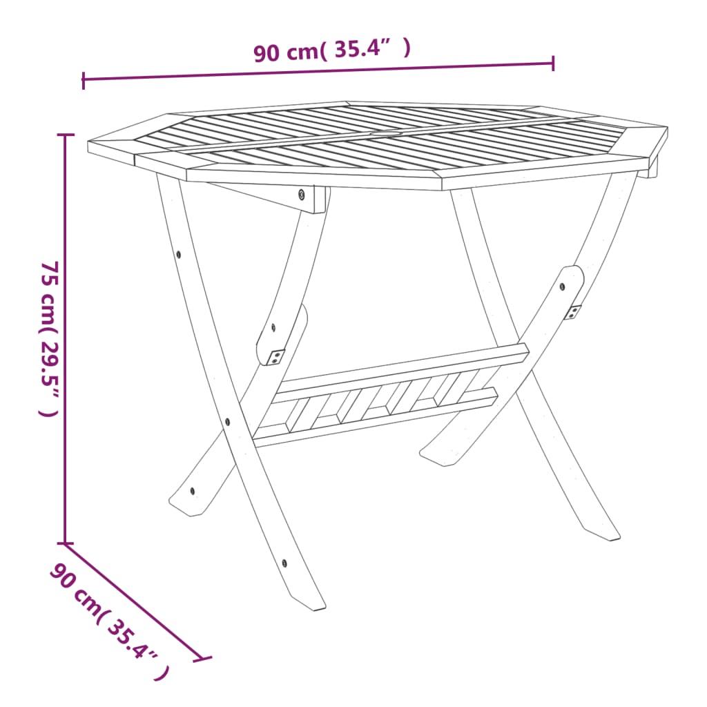 5 Piece Garden Dining Set Solid Wood Acacia