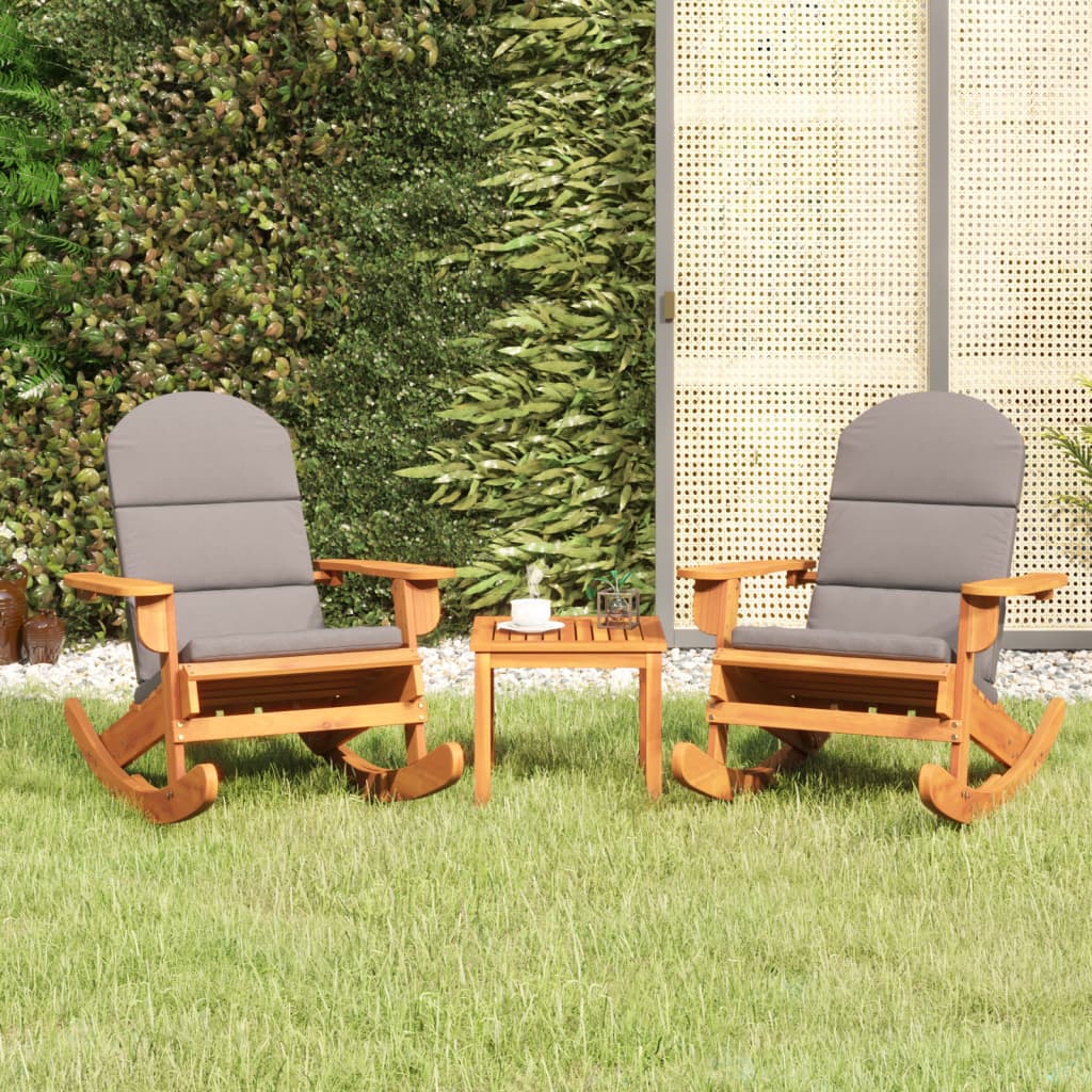 3 Piece Adirondack Garden Lounge Set Solid Wood Acacia