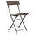 Folding Bistro Chairs 8 pcs Brown Poly Rattan and Steel