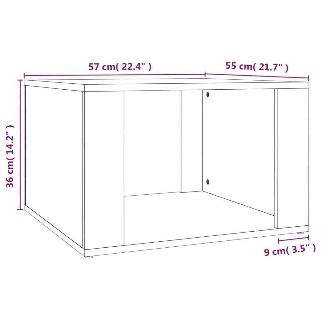 Bedside Table Smoked Oak 57x55x36 cm Engineered Wood