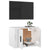 Wall Mounted TV Cabinet High Gloss White 57x34.5x40 cm