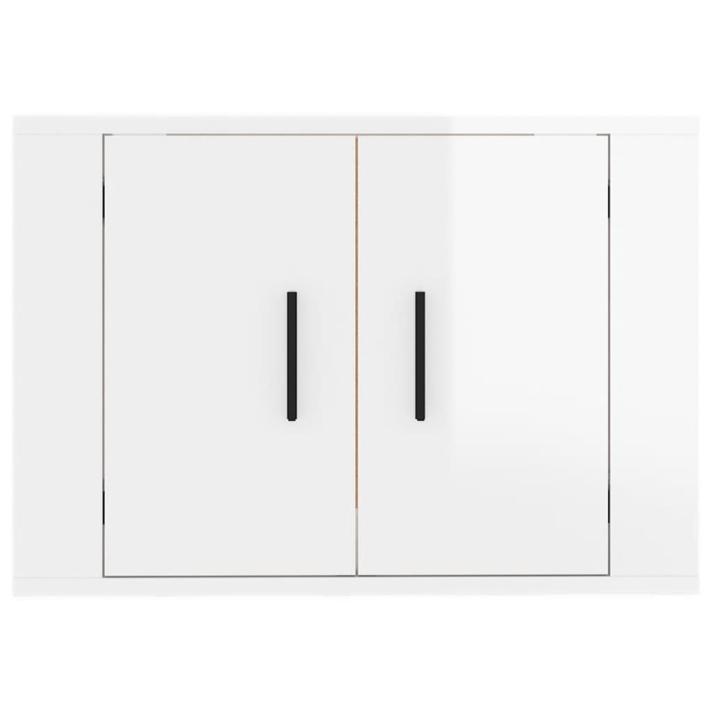 Wall Mounted TV Cabinet High Gloss White 57x34.5x40 cm