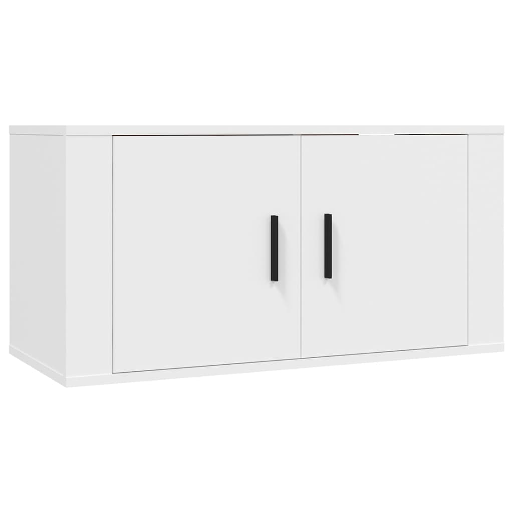 Wall Mounted TV Cabinet White 80x34.5x40 cm