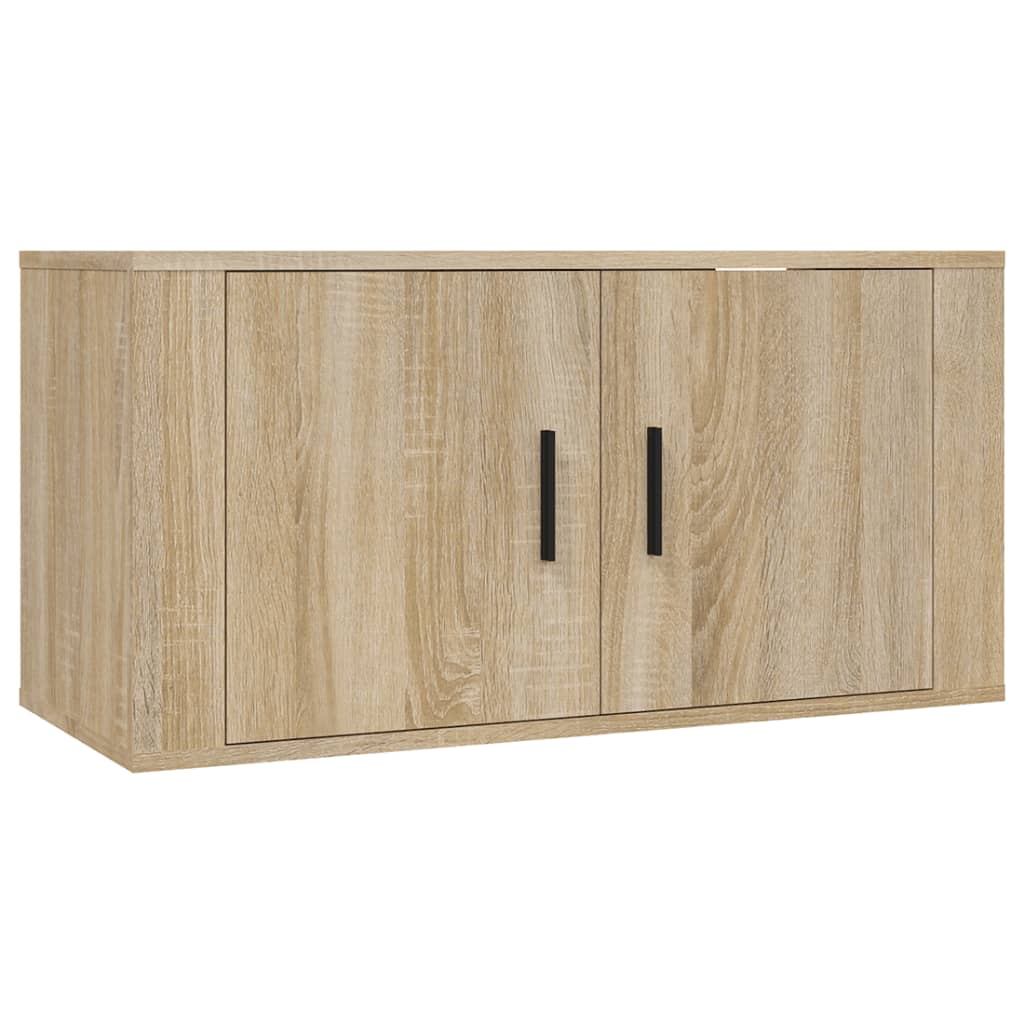 Wall Mounted TV Cabinet Sonoma Oak 80x34.5x40 cm