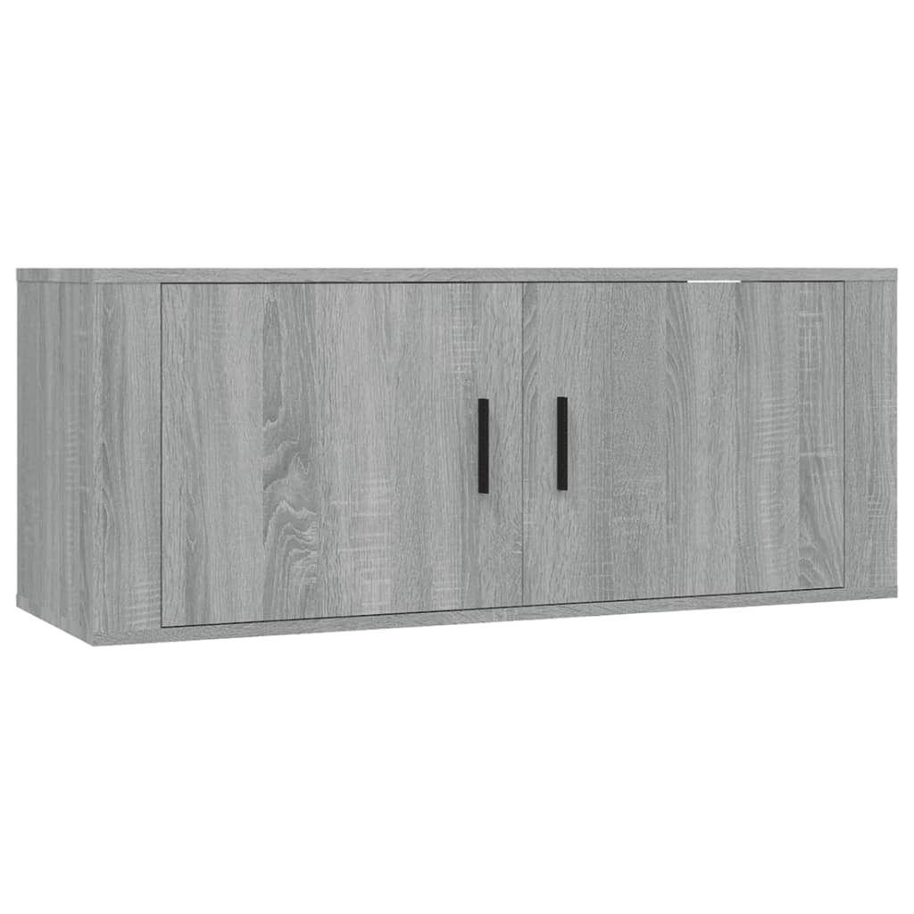 Wall Mounted TV Cabinet Grey Sonoma 100x34.5x40 cm