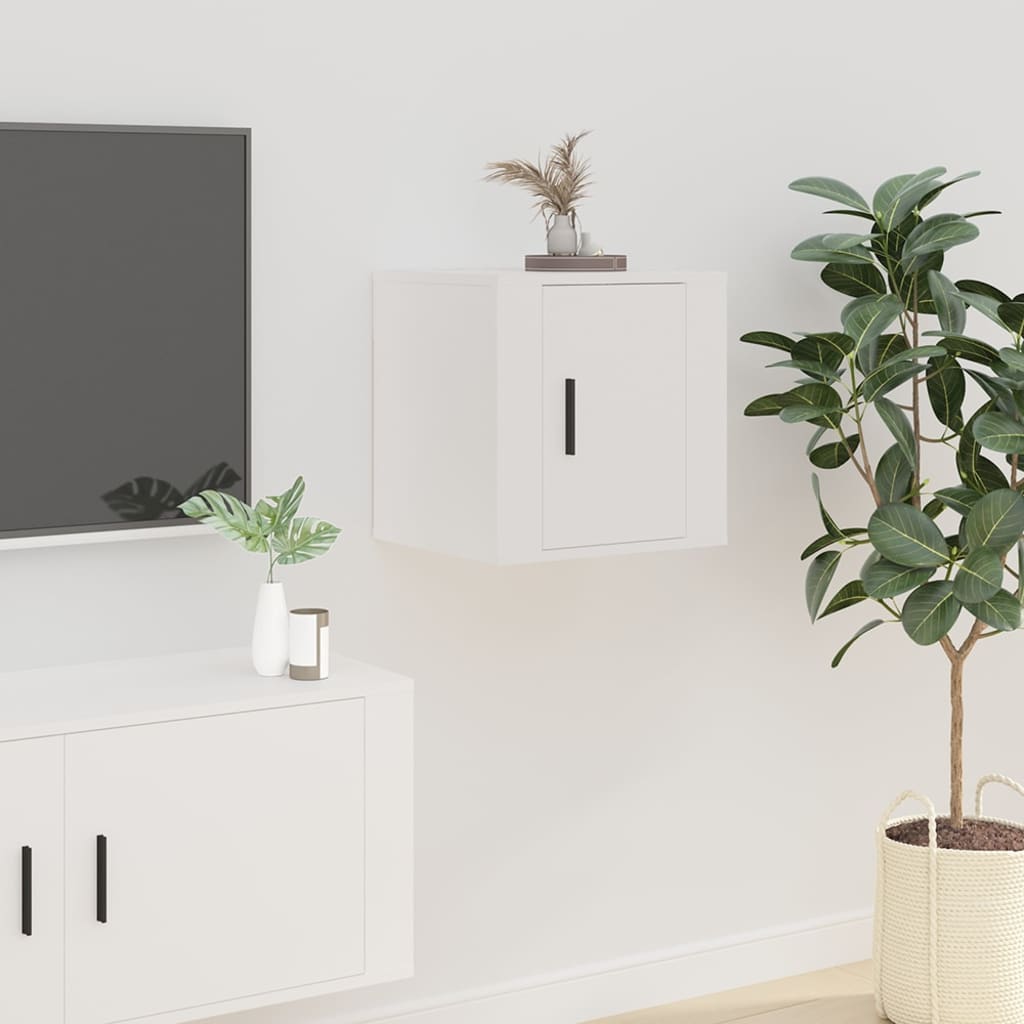 Wall Mounted TV Cabinet White 40x34.5x40 cm