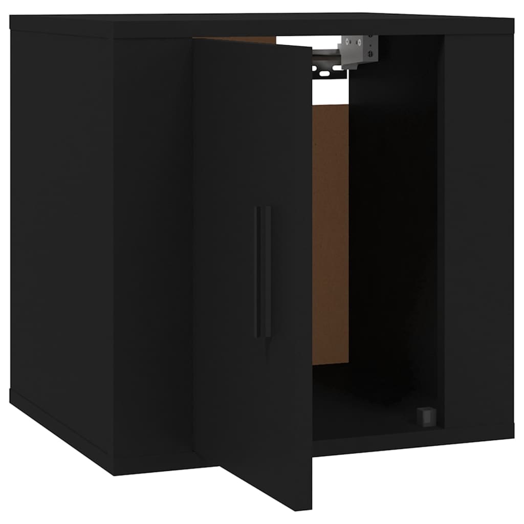 Wall Mounted TV Cabinets 2 pcs Black 40x34.5x40 cm