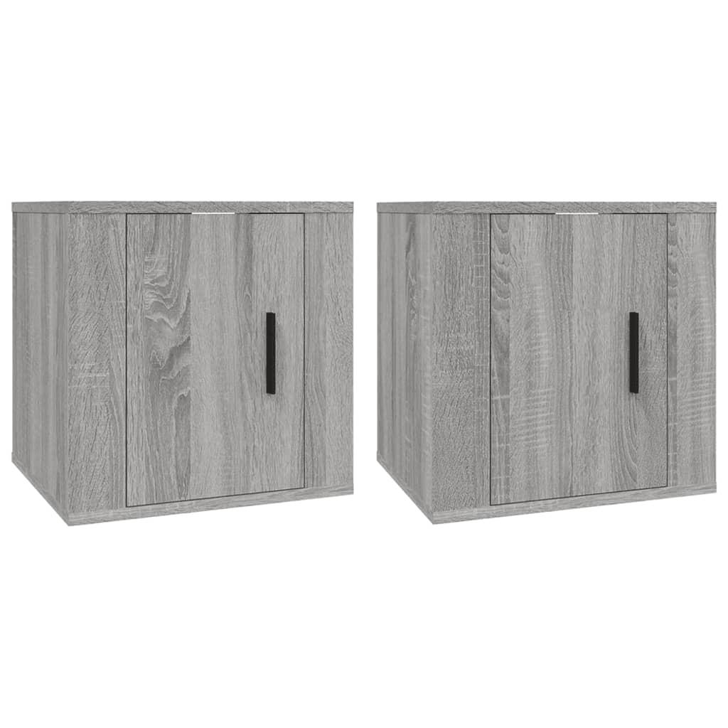 Wall Mounted TV Cabinets 2 pcs Grey Sonoma 40x34.5x40 cm