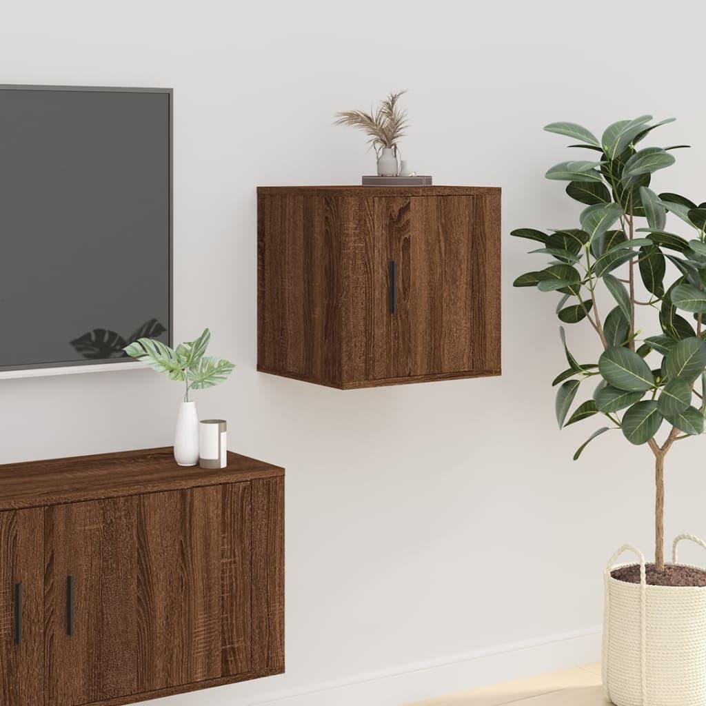 Wall Mounted TV Cabinet Brown Oak 40x34.5x40 cm