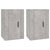 Wall Mounted TV Cabinets 2 pcs Concrete Grey 40x34.5x60 cm