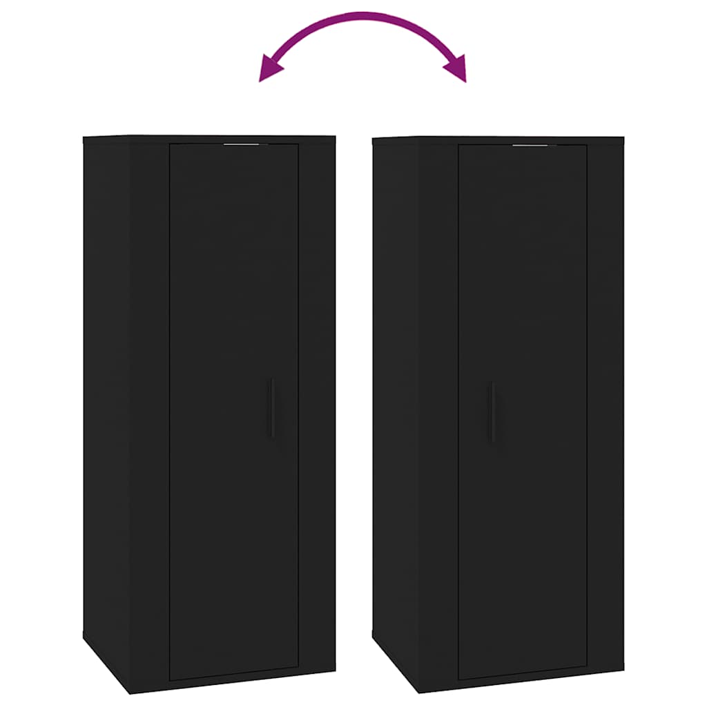 Wall Mounted TV Cabinet Black 40x34.5x100 cm