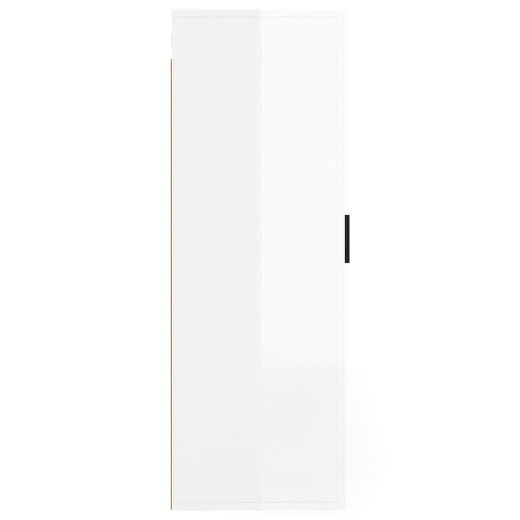 Wall Mounted TV Cabinet High Gloss White 40x34.5x100 cm