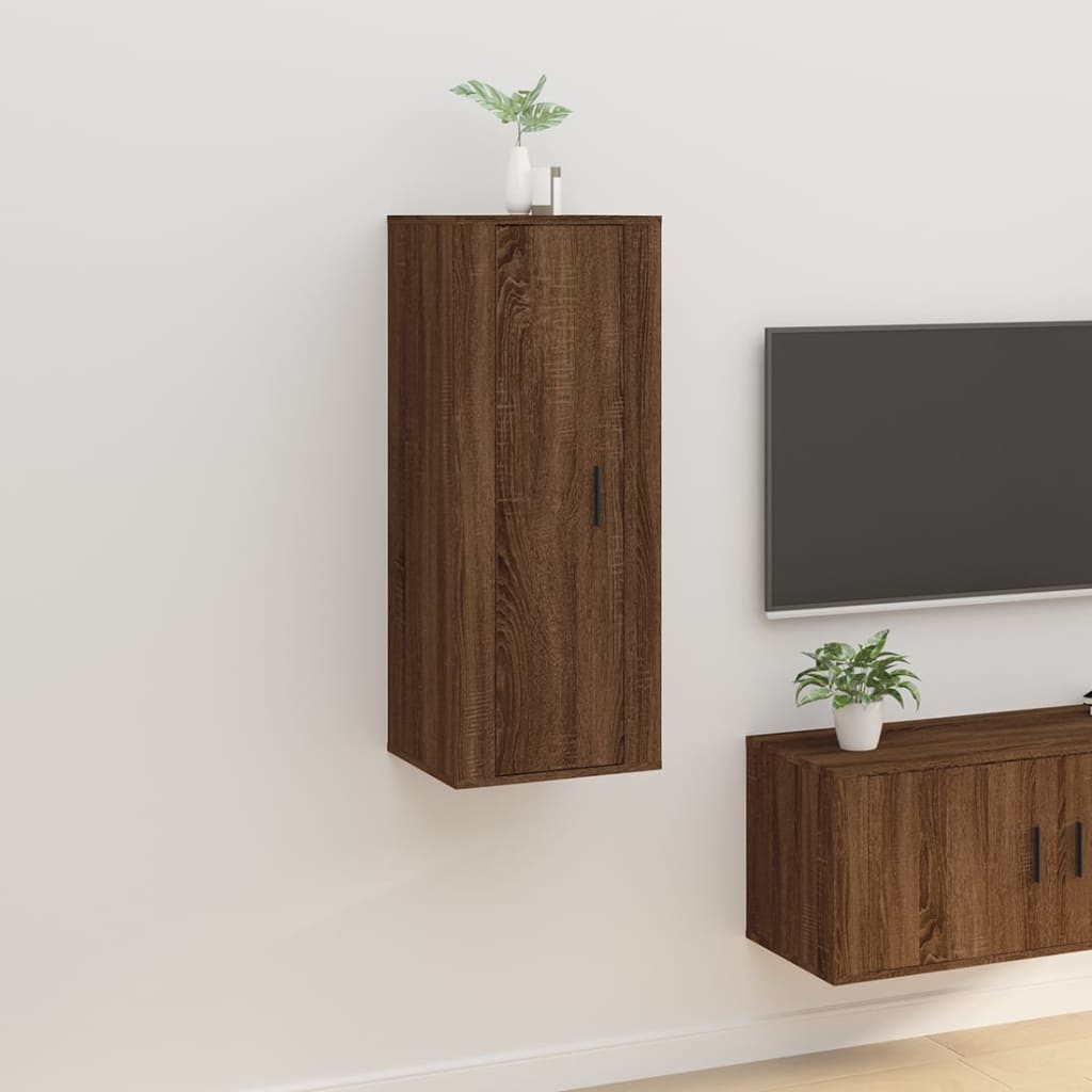 Wall Mounted TV Cabinet Brown Oak 40x34.5x100 cm