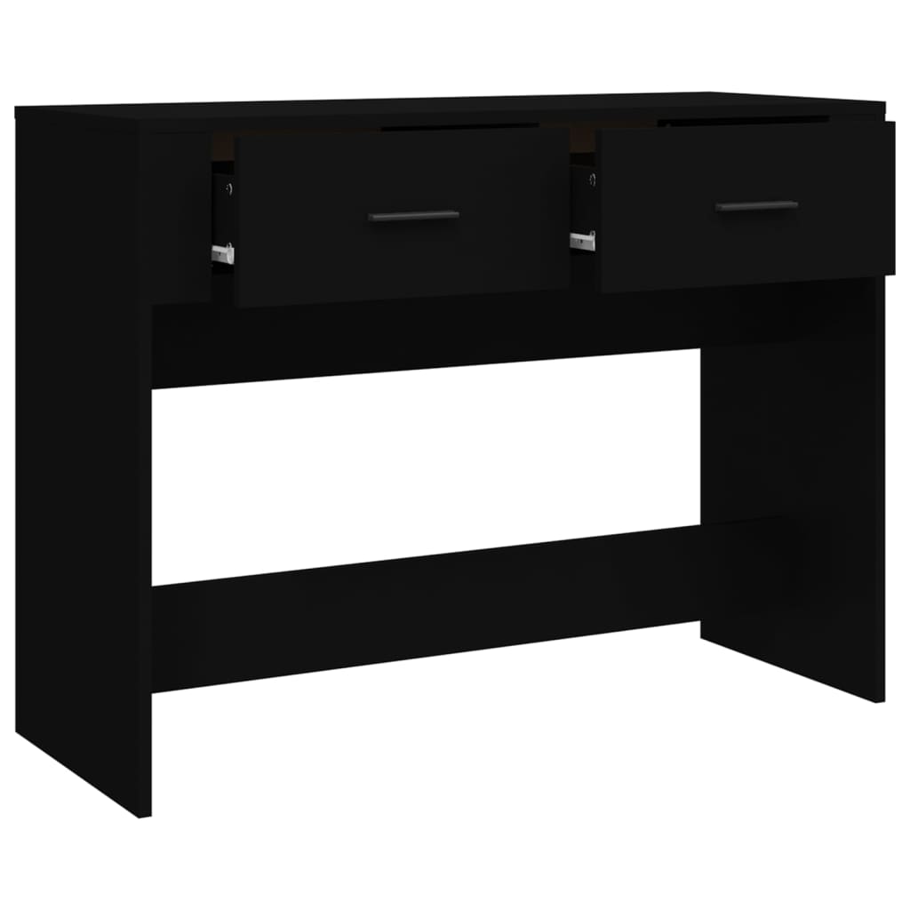 Console Table Black 100x39x75 cm Engineered Wood