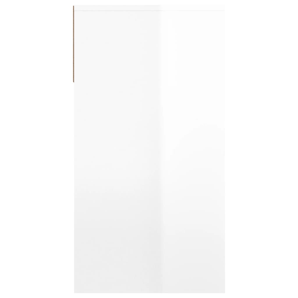 Console Table High Gloss White 100x39x75 cm Engineered Wood