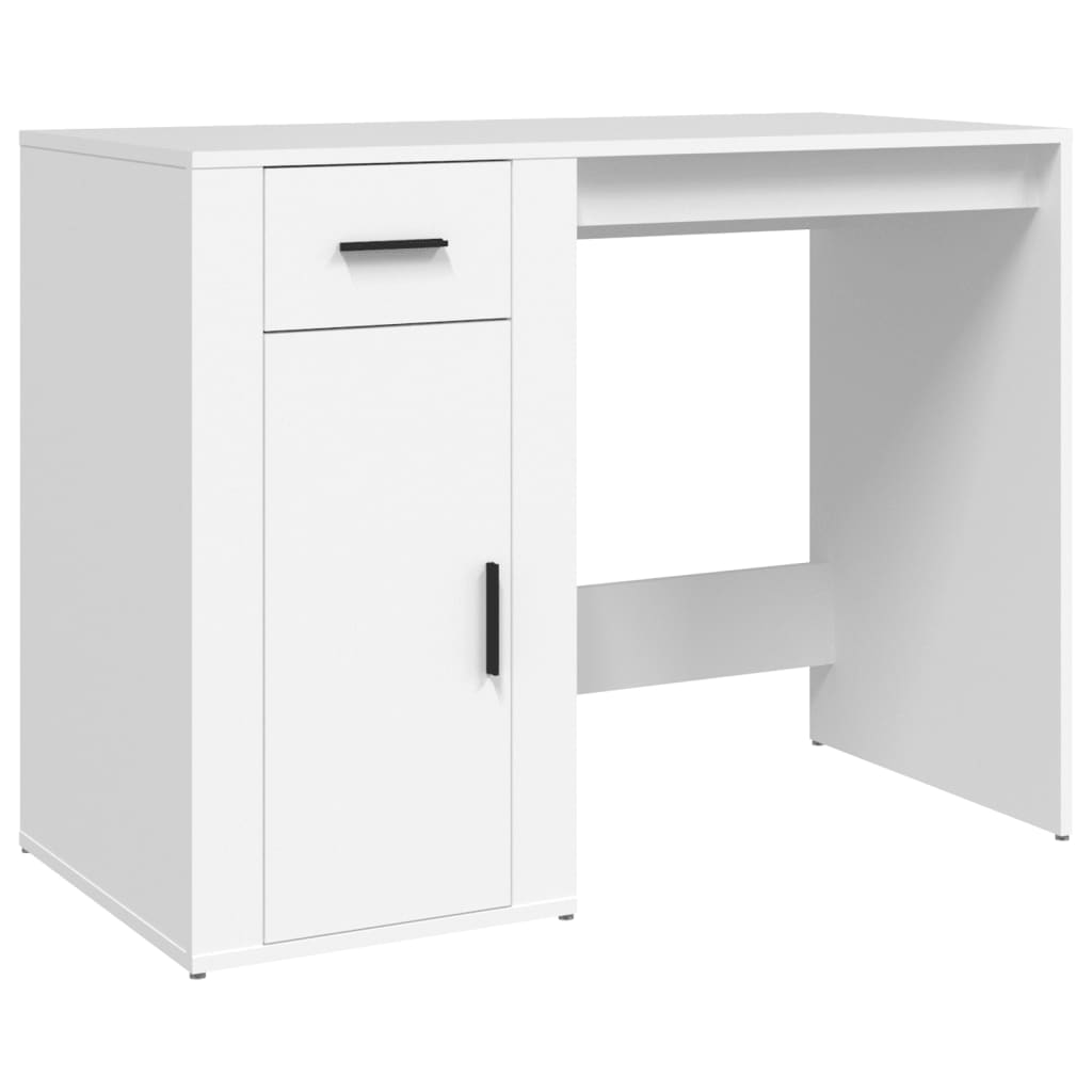 Desk White 100x49x75 cm Engineered Wood