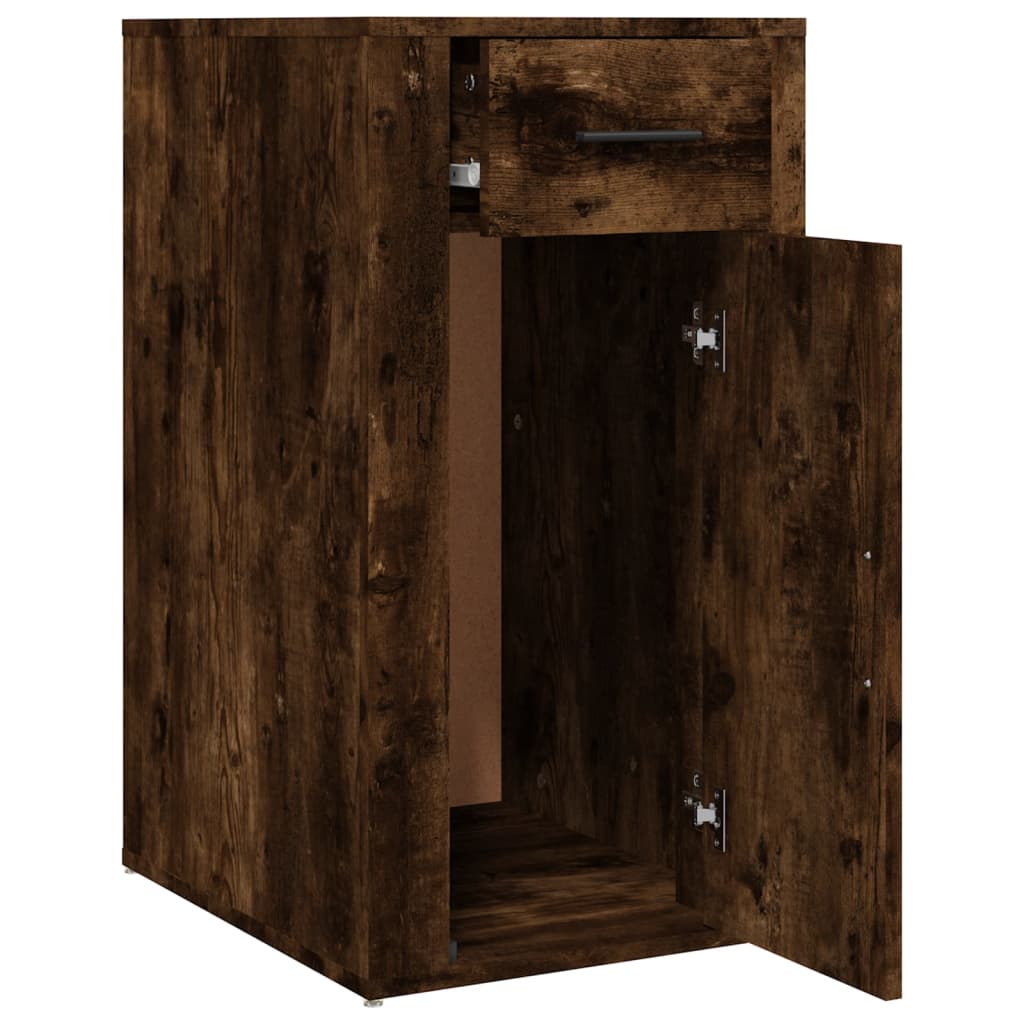 Desk Cabinet Smoked Oak 40x49x75 cm Engineered Wood